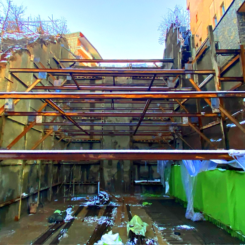 پروژه گودبرداری و پایدارسازی مهار متقابل در پروژه مسکونی باغبان